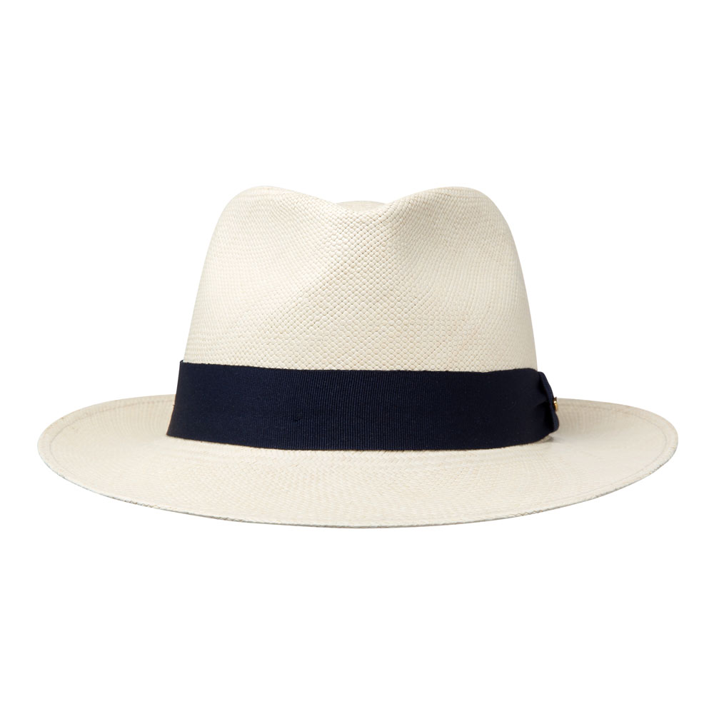 Bronte-Thomas-fedora hoed in Panama stro-wit
