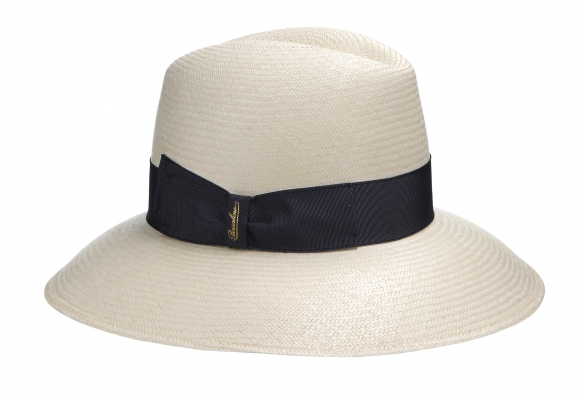 Borsalino- Panama stro hoed- met zwart ribsband
